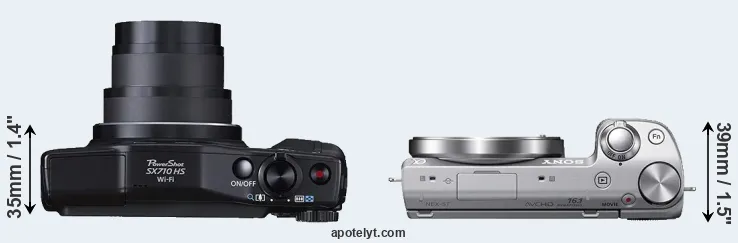 Compare SX710 versus NEX-5T top