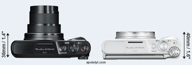 Compare SX720 versus SX730 top