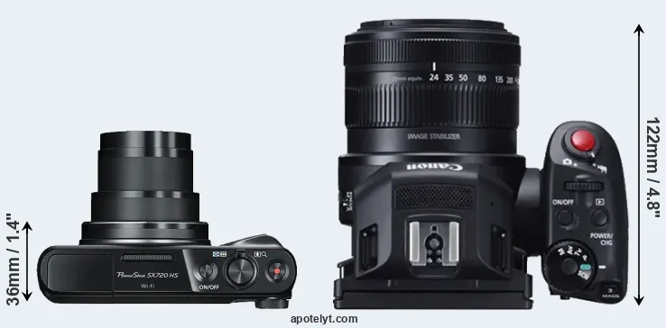 Compare SX720 versus XC10 top