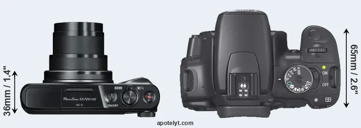 Compare SX720 versus XTi top