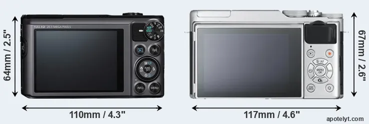 Comparison SX720 or X-A10 rear