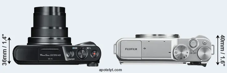 Compare SX720 versus X-A10 top