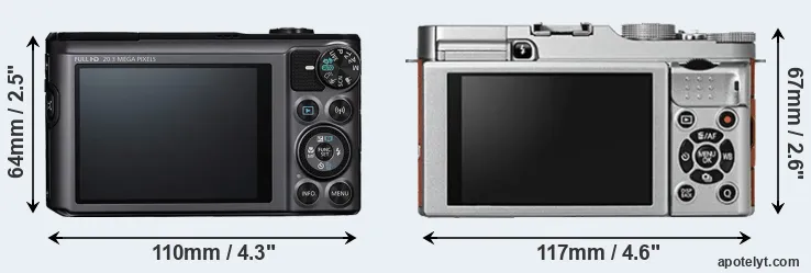 Comparison SX720 or X-A2 rear