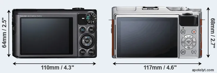 Comparison SX720 or X-A5 rear