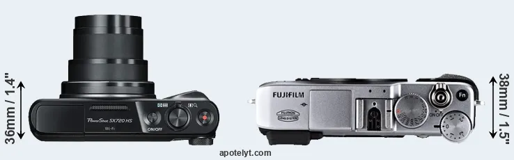 Compare SX720 versus X-E1 top