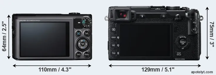 Comparison SX720 or X-E2 rear