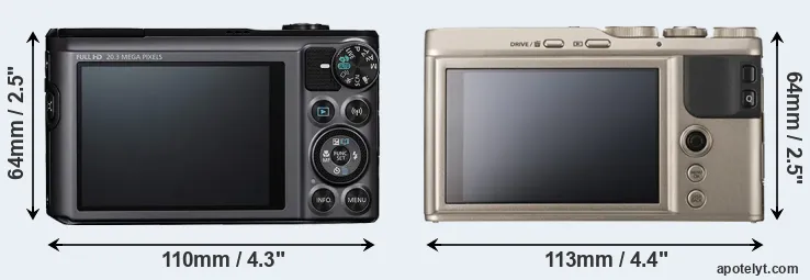 Comparison SX720 or XF10 rear
