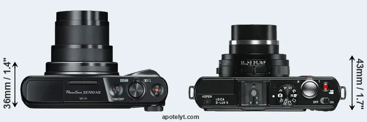 Compare SX720 versus D-LUX 5 top