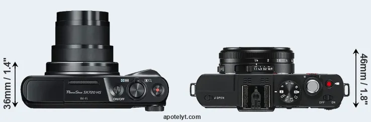 Compare SX720 versus D-LUX 6 top