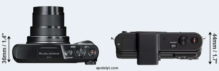 Compare SX720 versus V1 top