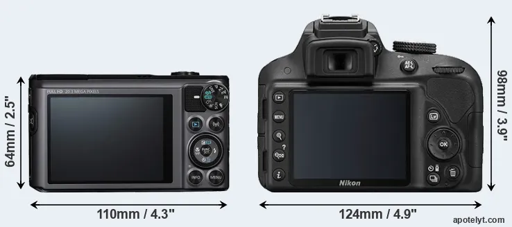 Comparison SX720 or D3300 rear