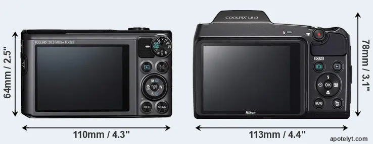 Comparison SX720 or L840 rear