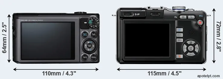 Comparison SX720 or E-PL1 rear