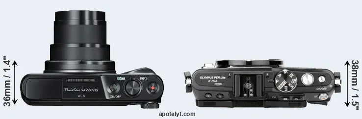 Compare SX720 versus E-PL5 top