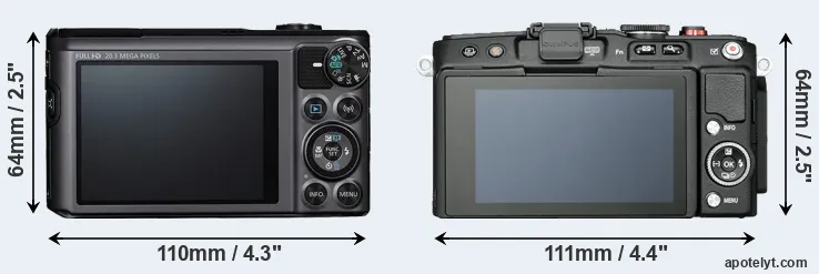Comparison SX720 or E-PL6 rear
