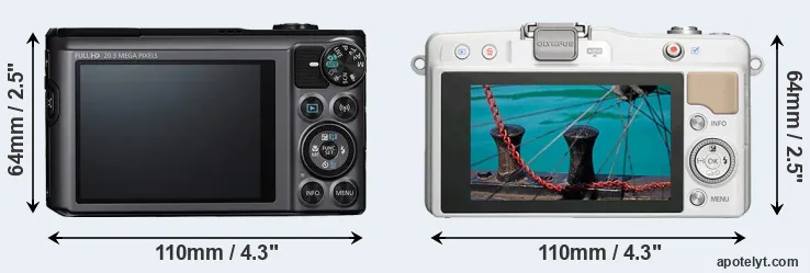 Comparison SX720 or E-PM2 rear