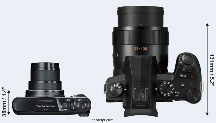 Compare SX720 versus FZ1000 II top