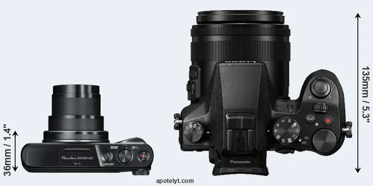 Compare SX720 versus FZ2500 top