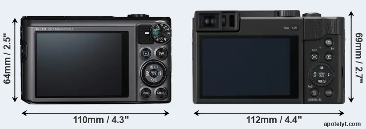 Comparison SX720 or ZS80 rear