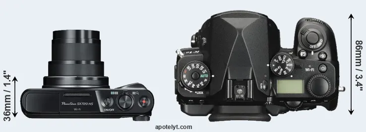 Compare SX720 versus K-1 II top