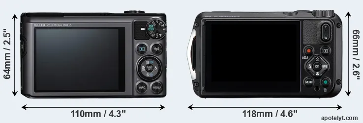 Comparison SX720 or WG-8 rear