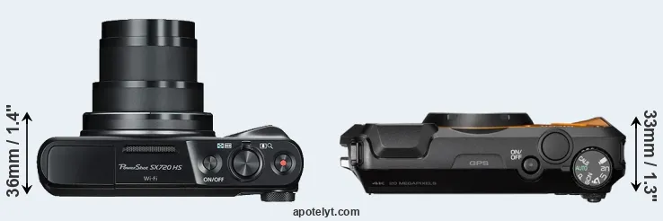 Compare SX720 versus WG-6 top