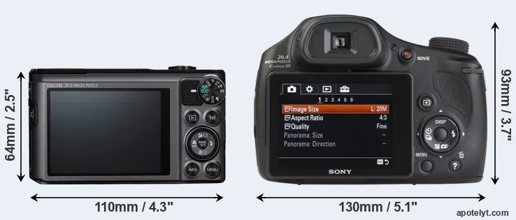 Comparison SX720 or HX350 rear