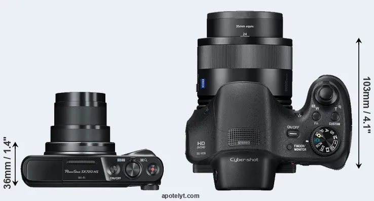 Compare SX720 versus HX350 top
