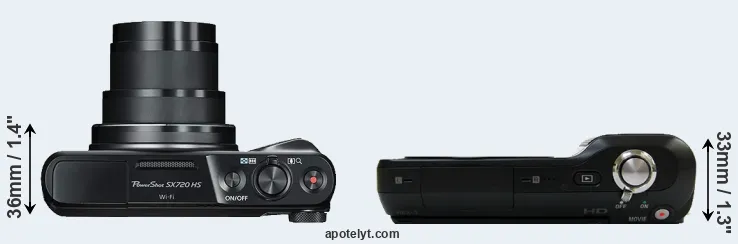 Compare SX720 versus NEX-3 top
