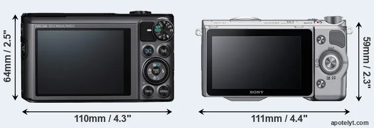 Comparison SX720 or NEX-5T rear