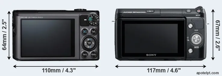Comparison SX720 or NEX-F3 rear