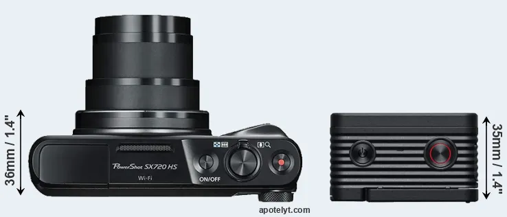 Compare SX720 versus RX0 II top