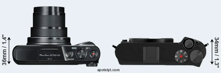 Compare SX720 versus M1 top