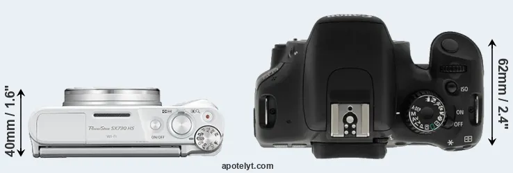 Compare SX730 versus T2i top