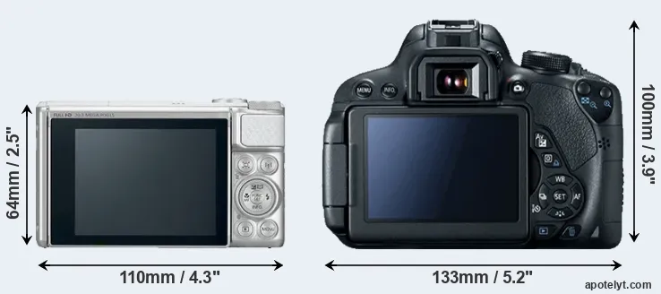 Comparison SX730 or T5i rear