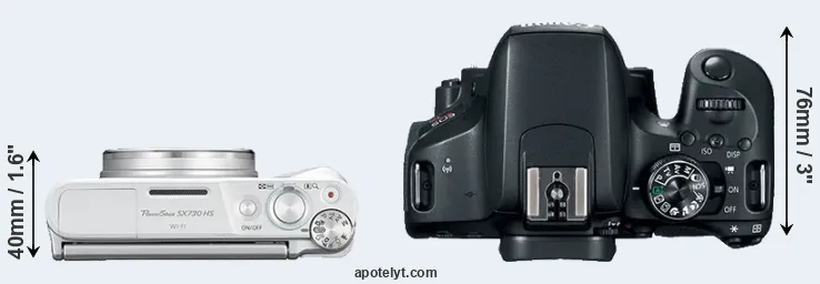 Compare SX730 versus T7i top