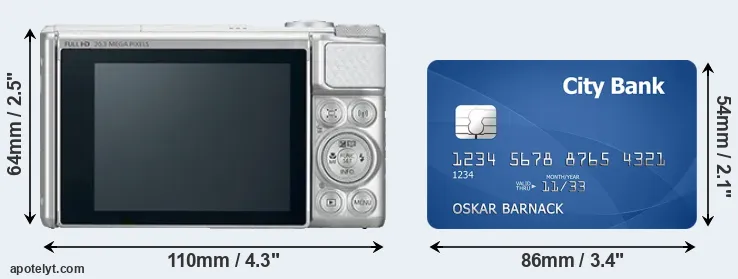 SX730 and credit card rear side