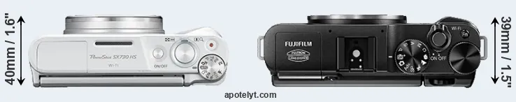Compare SX730 versus X-A1 top