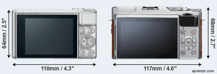 Comparison SX730 or X-A5 rear