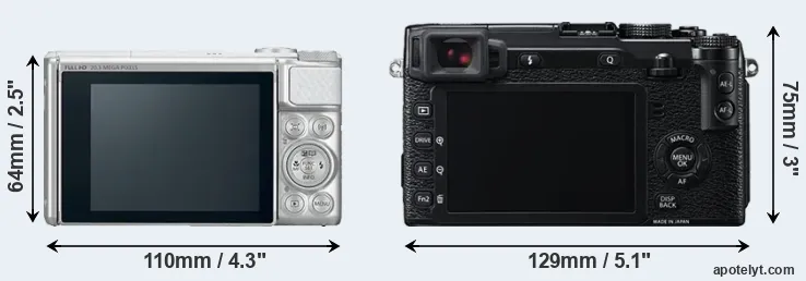 Comparison SX730 or X-E2 rear