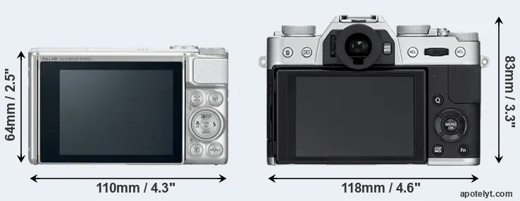 Comparison SX730 or X-T10 rear