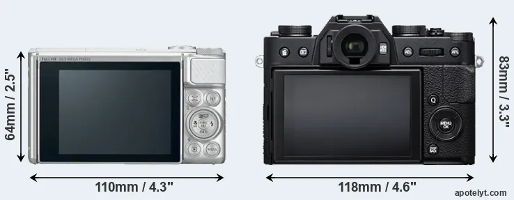 Comparison SX730 or X-T20 rear
