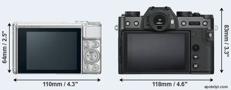Comparison SX730 or X-T30 rear