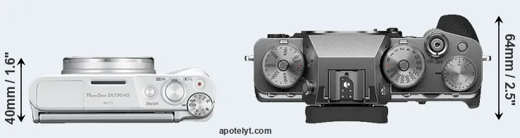 Compare SX730 versus X-T4 top