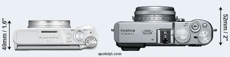 Compare SX730 versus X100T top