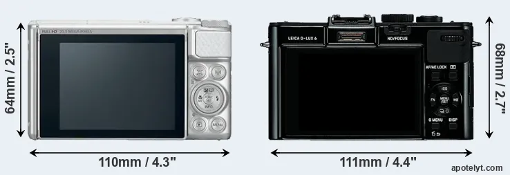 Comparison SX730 or D-LUX 6 rear