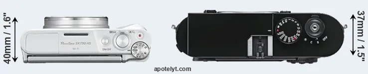 Compare SX730 versus M9 top