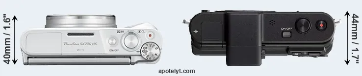Compare SX730 versus V1 top