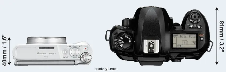 Compare SX730 versus D100 top