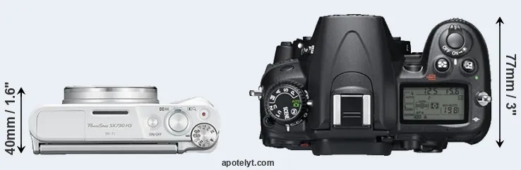 Compare SX730 versus D7000 top